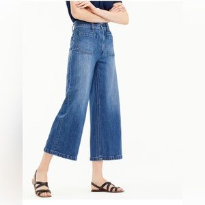 J. Crew Point Sur Denim Wide Leg Crop